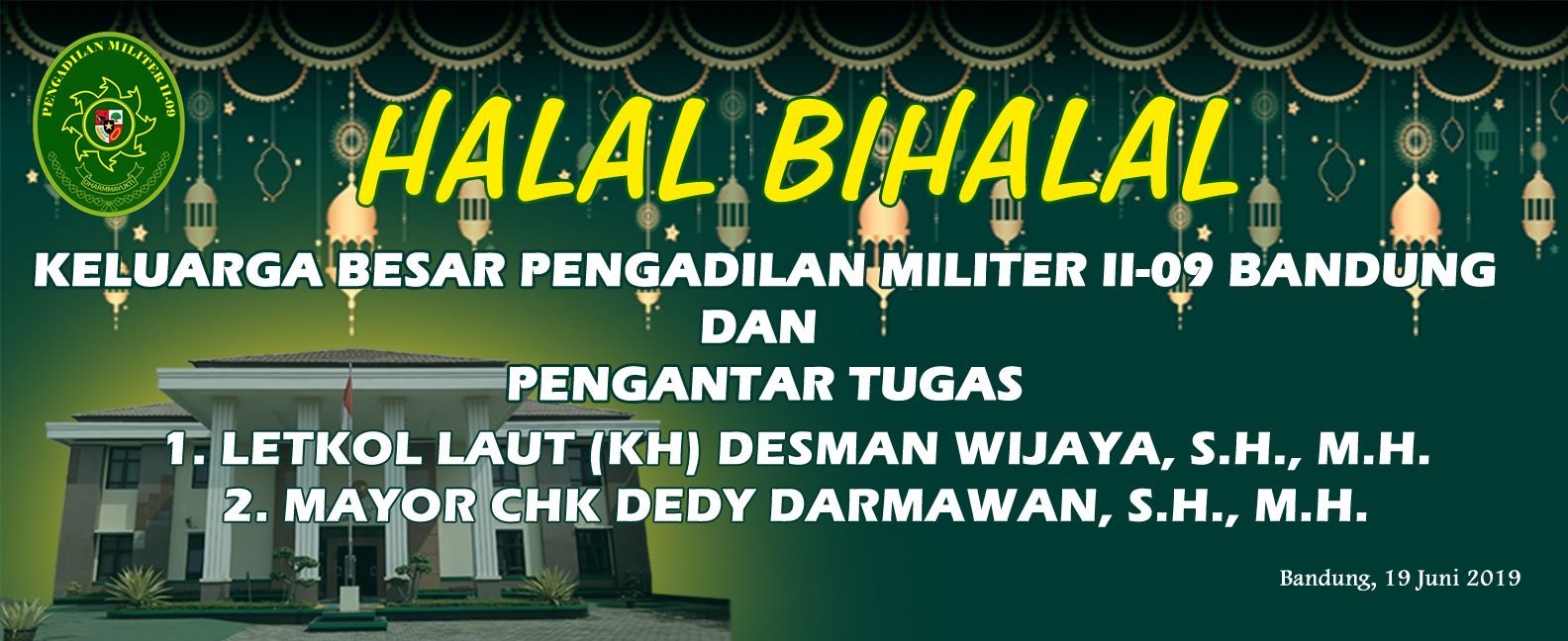 ACARA PENGANTAR TUGAS LETKOL LAUT (KH) DESMAN WIJAYA, S.H., M.H., KE PENGADILAN MILITER III-18 AMBON