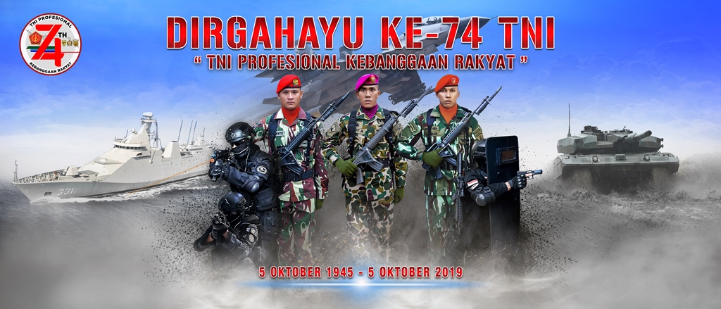 ANGGOTA PENGADILAN MILITER II-09 BANDUNG MENGIKUTI UPACARA HARI JADI TNI KE-74 TANGGAL 5 OKTOBER 2019 DI LEMASMIL CIMAHI