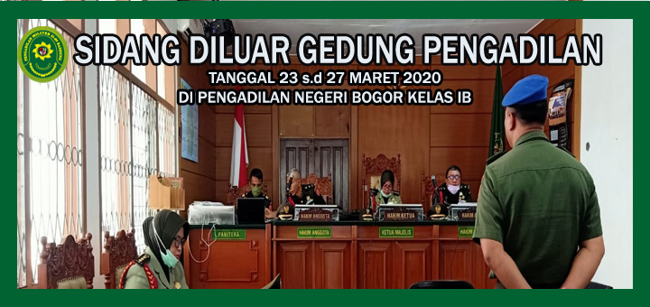 SIDANG DILUAR GEDUNG PENGADILAN MARET TA 2020