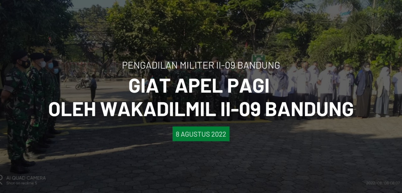 GIAT APEL PAGI OLEH WAKADILMIL II-09 BANDUNG