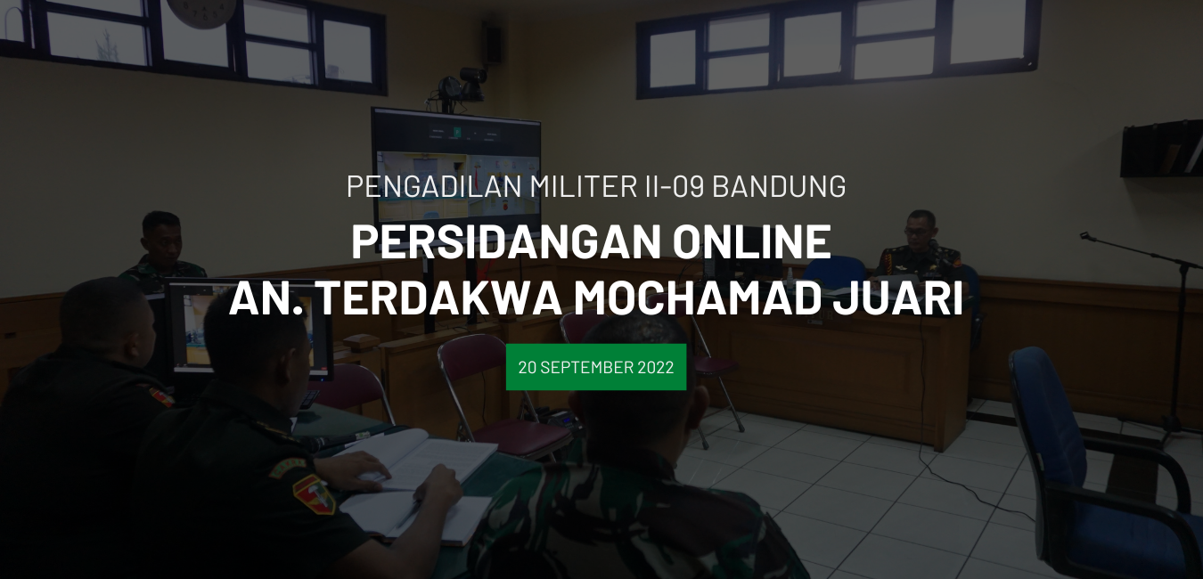 PERSIDANGAN ONLINE  AN. TERDAKWA PRATU MOCHAMAD JUARI