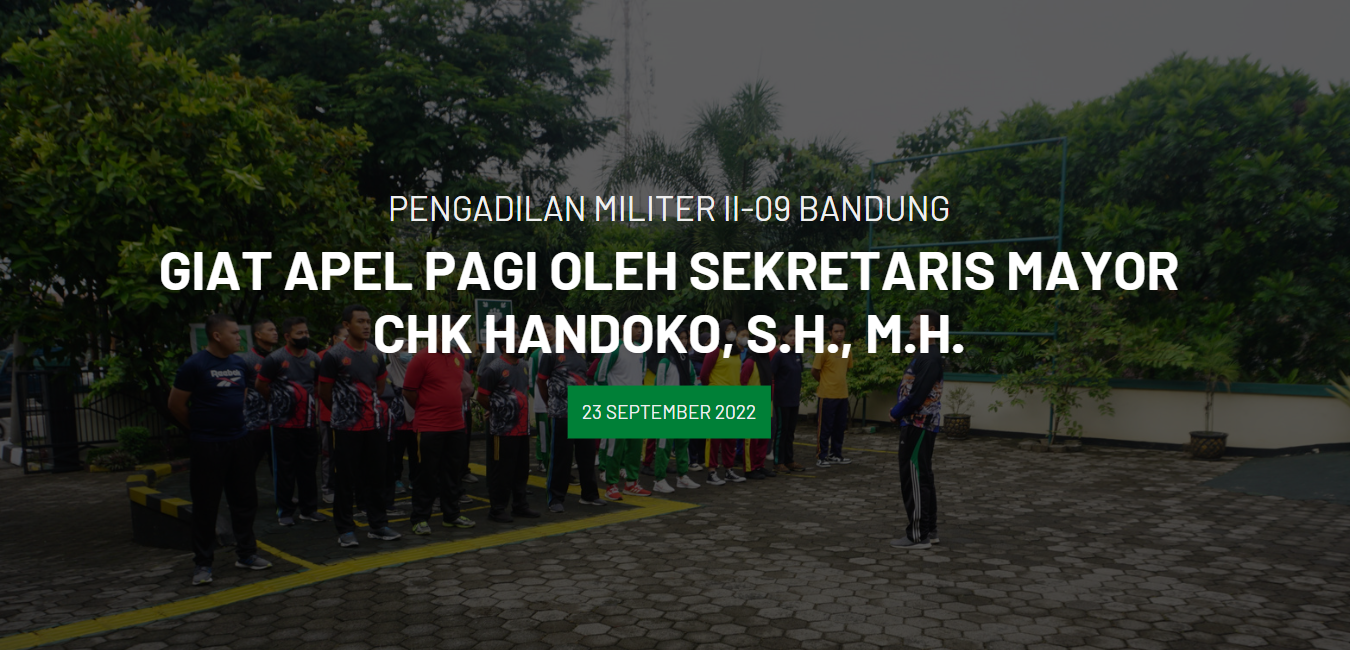 GIAT APEL PAGI OLEH SEKRETARIS MAYOR CHK HANDOKO, S.H., M.H.