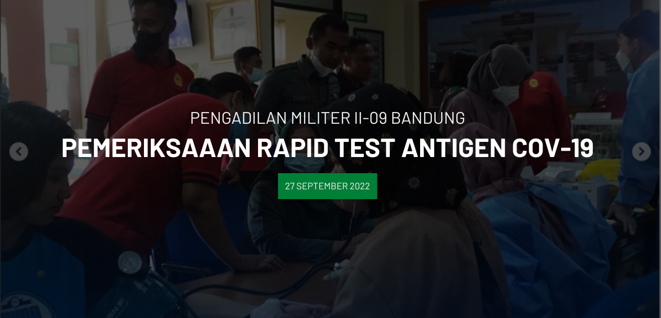 PELAKSANAAN RAPID TEST ANTIGEN UNTUK PERSONIL DILMIL II-09 BANDUNG