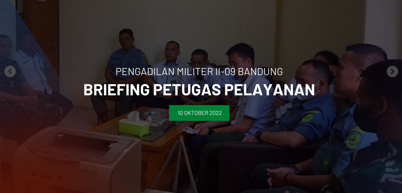 BRIEFING PETUGAS PELAYANAN OLEH SEKRETARIS DILMIL II-09 BANDUNG