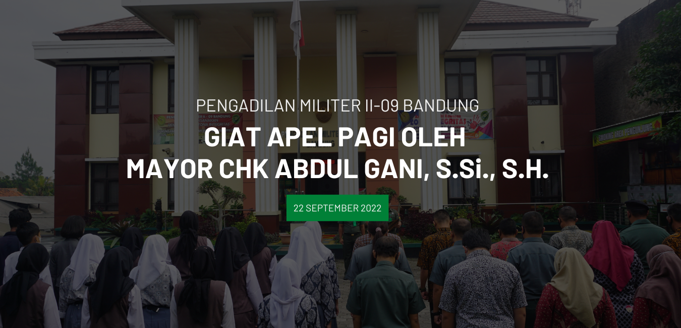 GIAT APEL PAGI OLEH MAYOR CHK ABDUL GANI, S.Si., S.H.