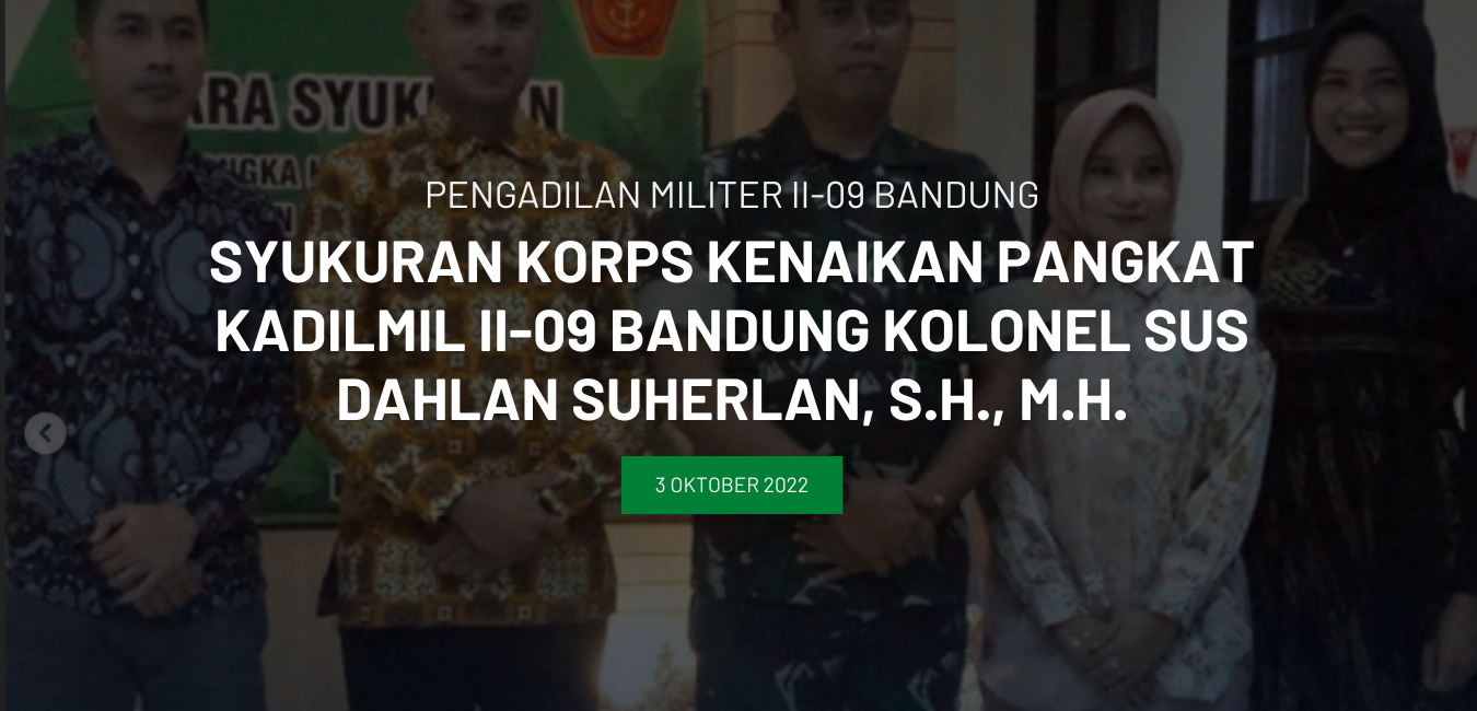 SYUKURAN KENAIKAN PANGKAT KADILMIL II-09 BANDUNG