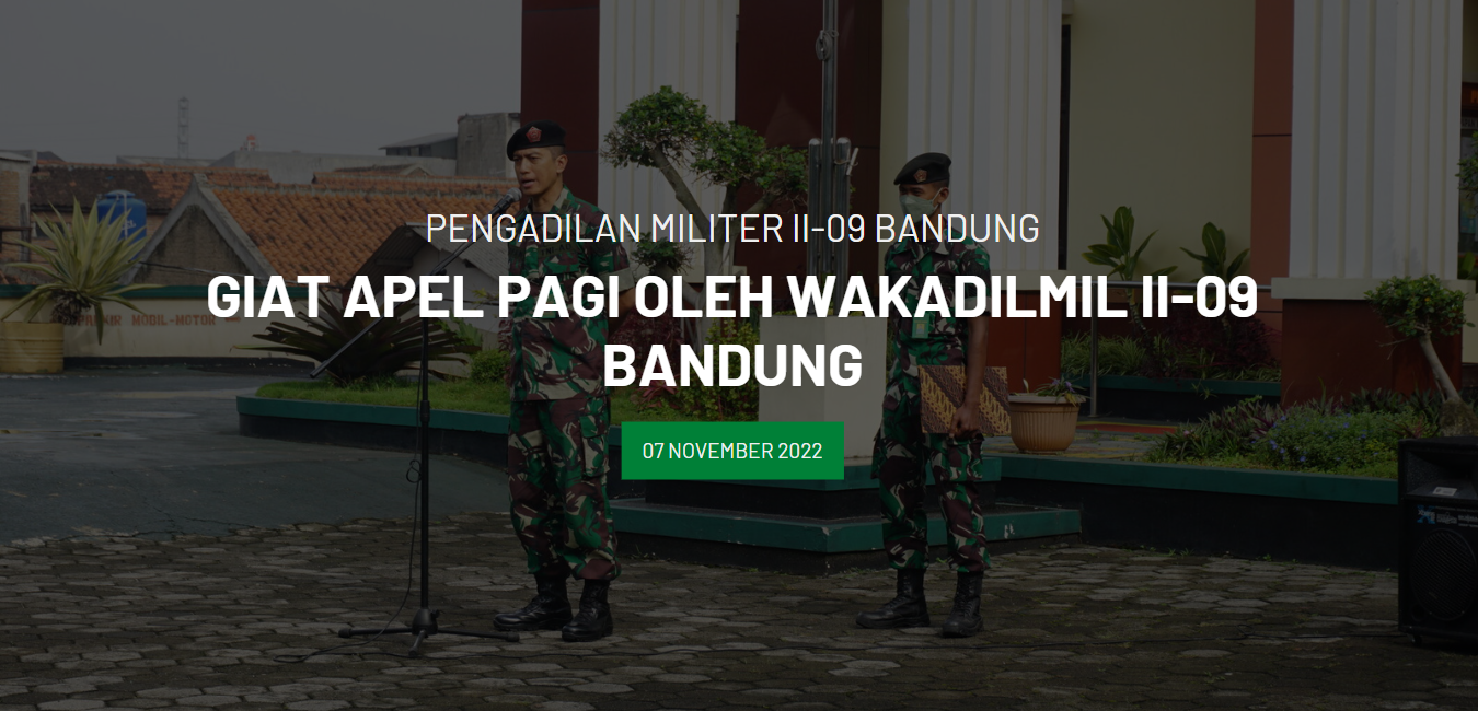 GIAT APEL PAGI OLEH WAKADILMIL II-09 BANDUNG
