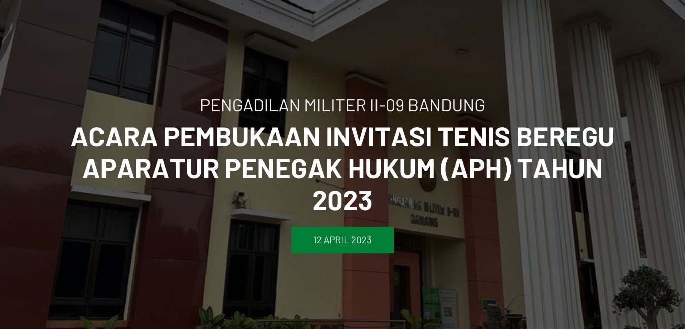 Acara Pembukaan Invitasi Tenis Beregu Aparatur Penegak Hukum (APH) Tahun 2023