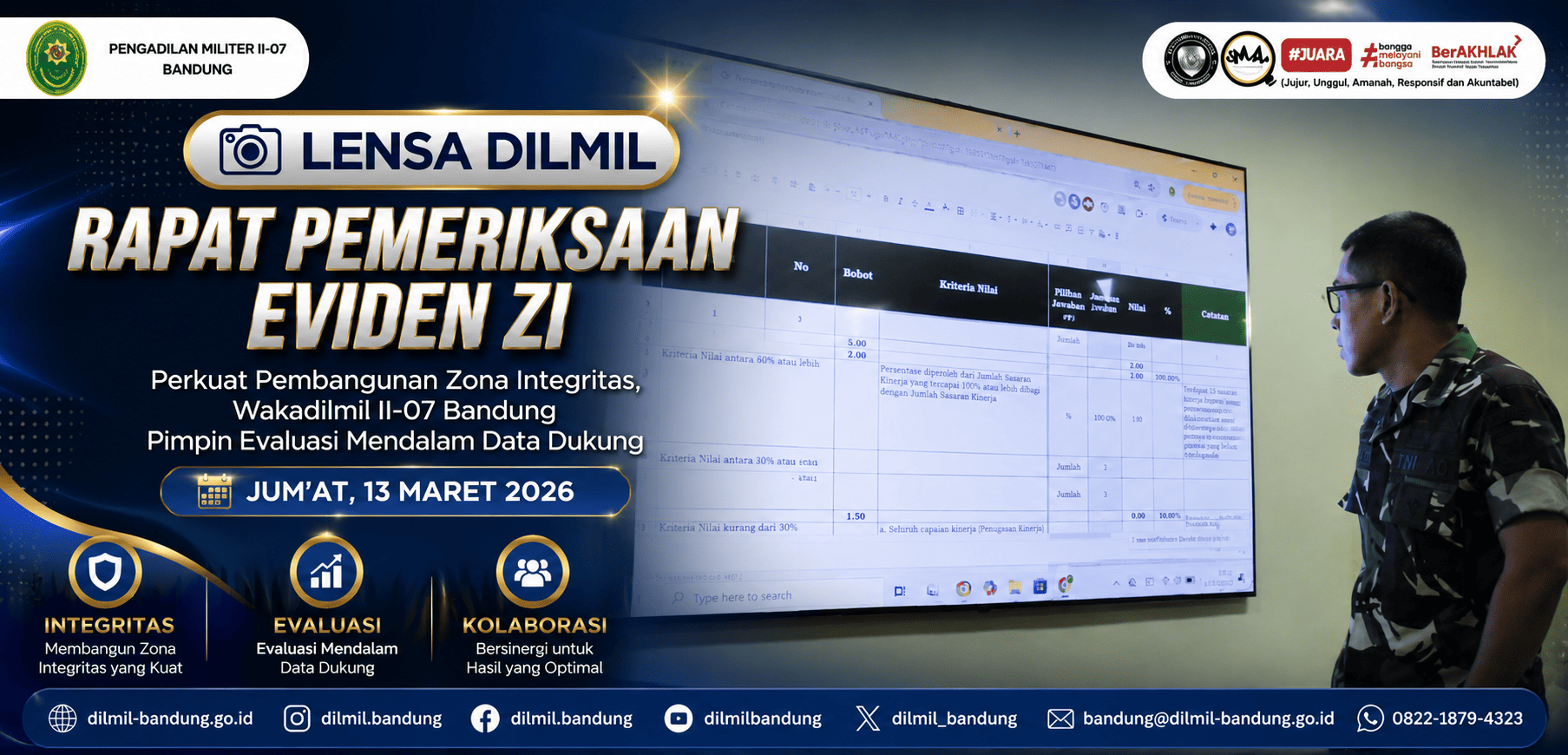 RAPAT PEMERIKSAAN EVIDEN ZONA INTEGRITAS (ZI) TAHUN 2026