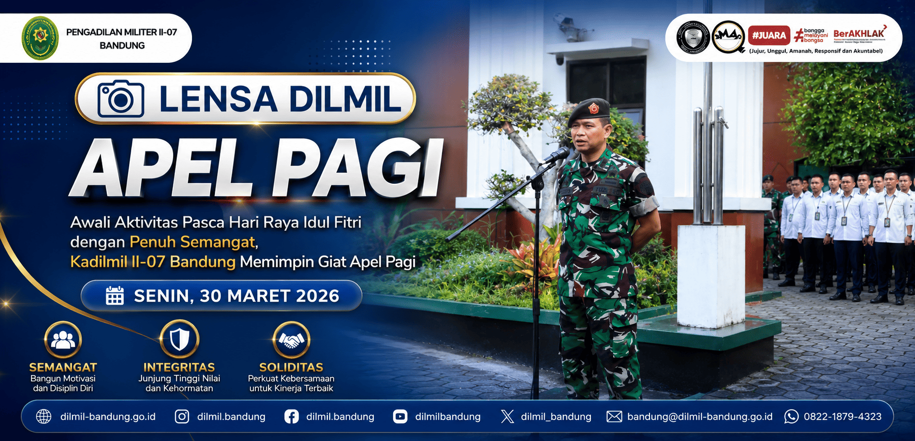 APEL PAGI OLEH KADILMIL II-09 BANDUNG