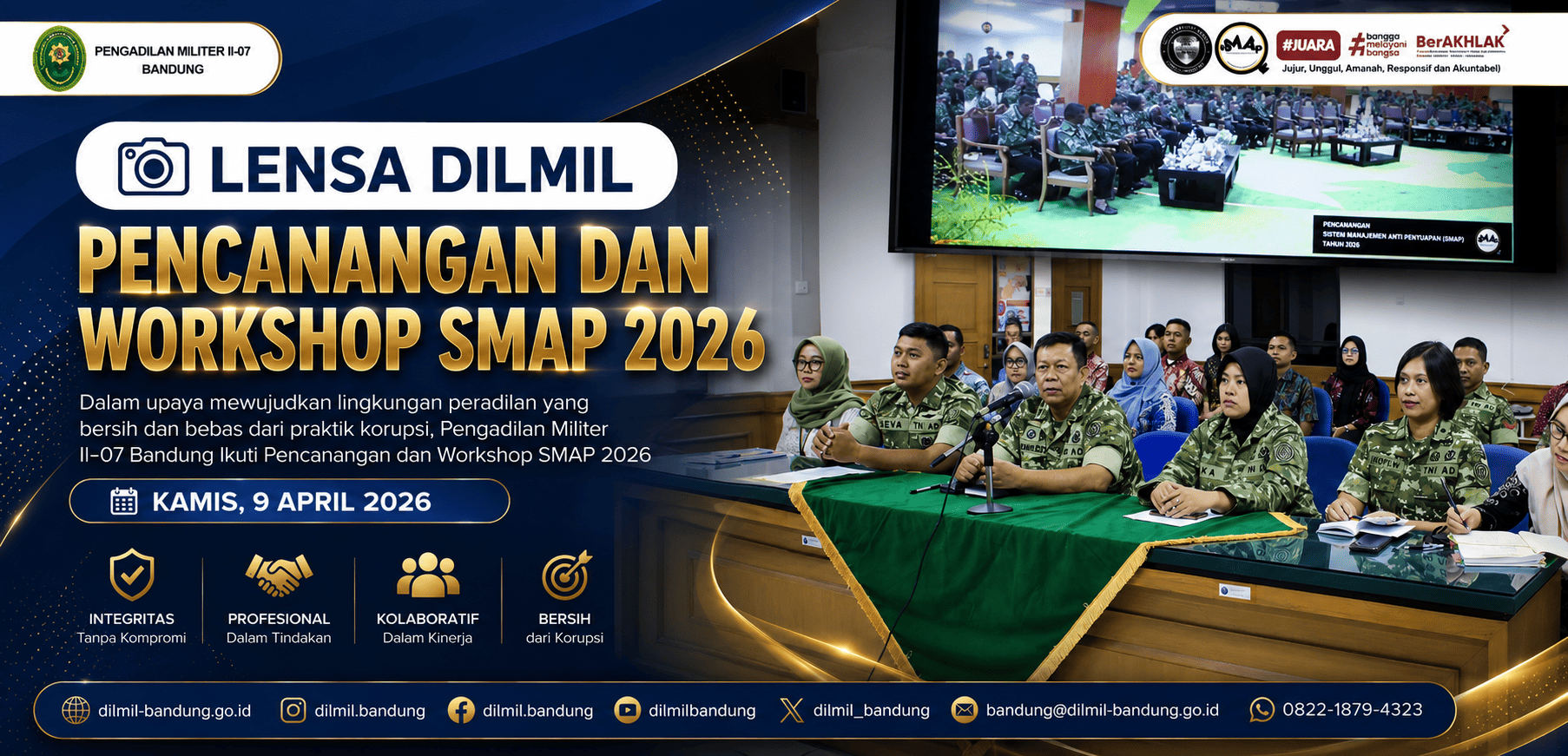Pencanangan dan Workshop Program Sistem Manajemen Anti Penyuapan (SMAP) Tahun 2026