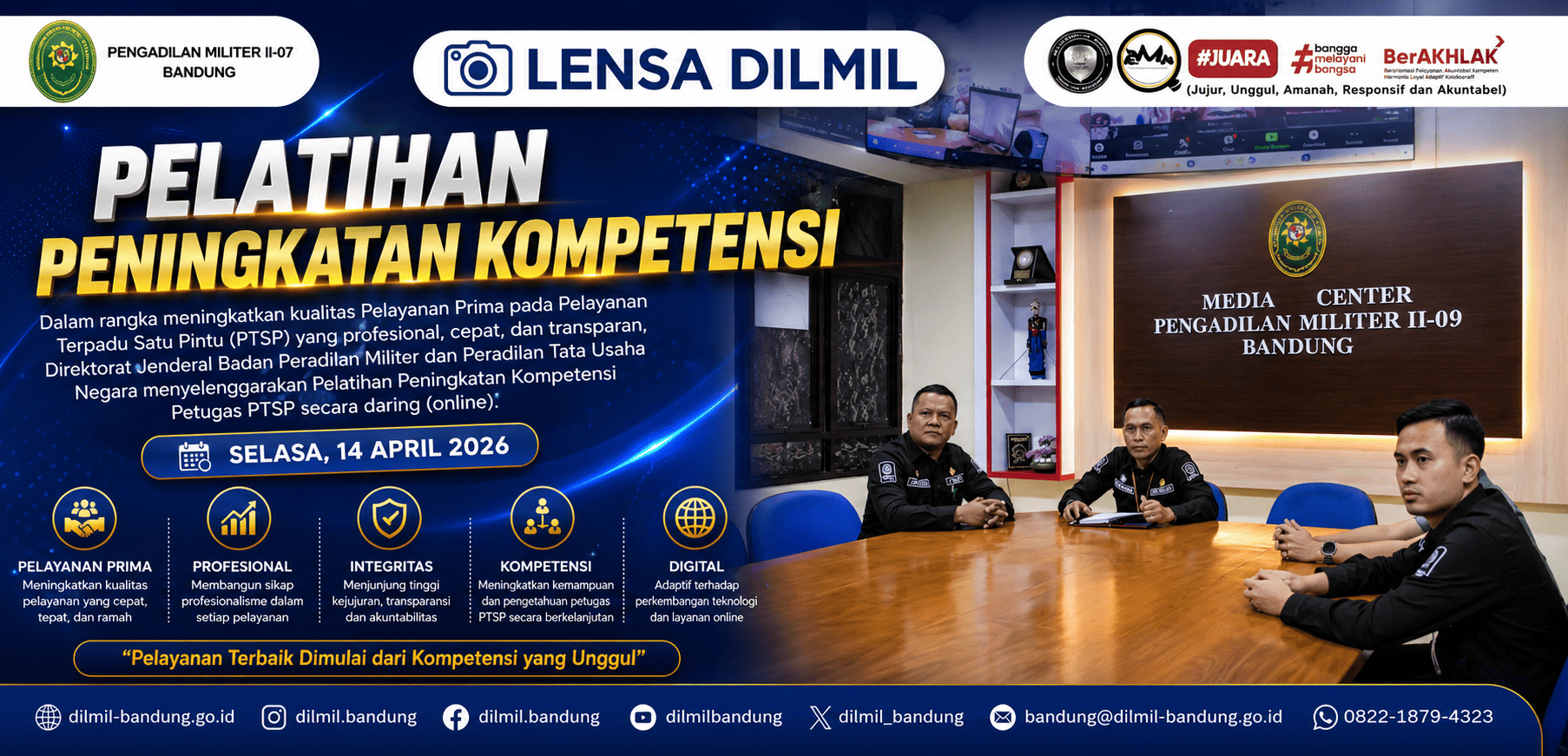 PELATIHAN PELAYANAN TERPADU SATU PINTU (PTSP) DI PENGADILAN MILITER