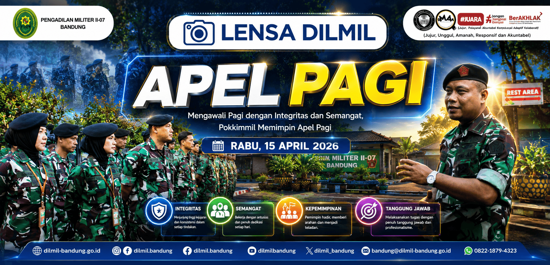 APEL PAGI OLEH KOORDINATOR PEMBANGUN INTEGRITAS SMAP DILMIL II-07 BANDUNG