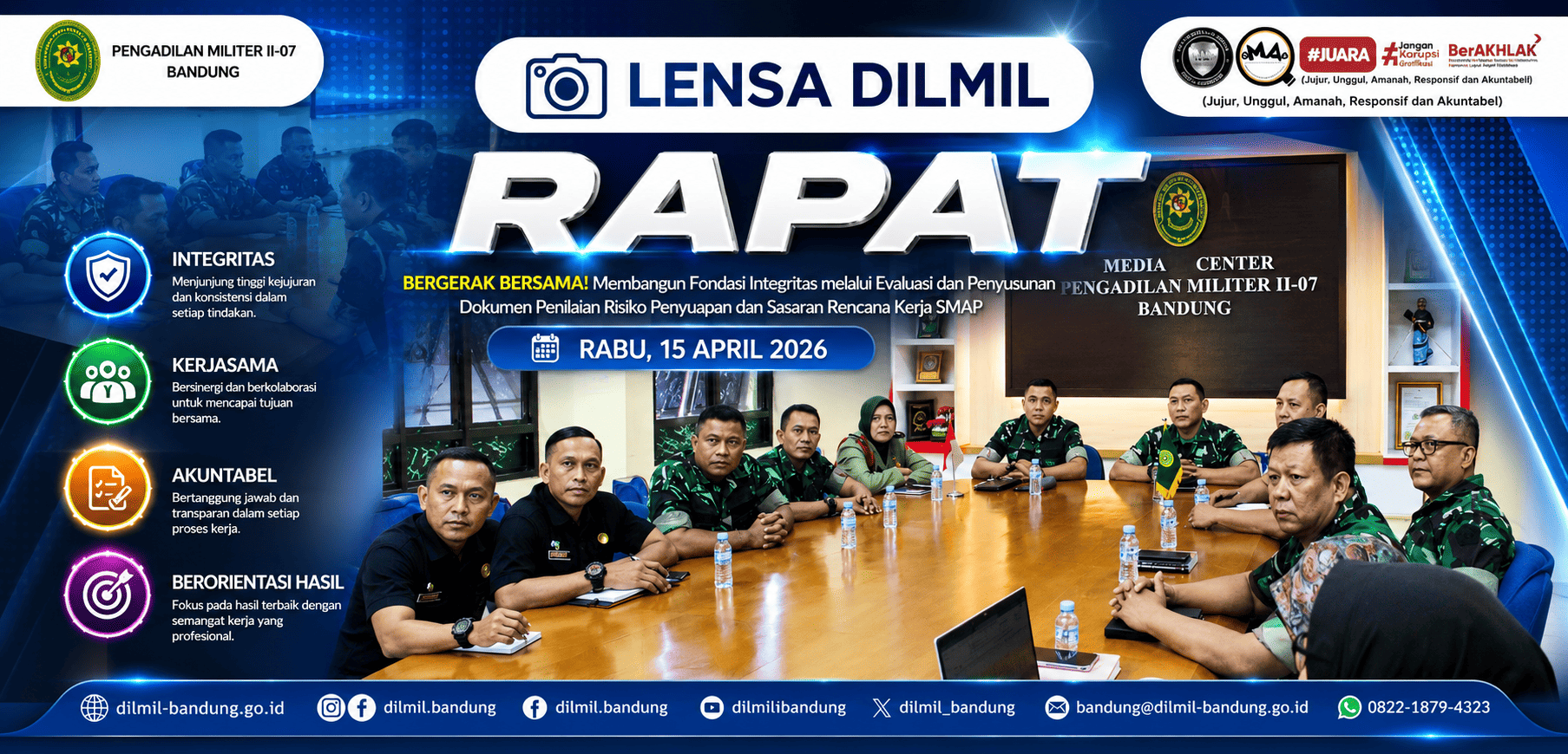 RAPAT PENYUSUNAN PERBAIKAN DOKUMEN PENILAIAN RISIKO DAN SASARAN RENCANA KERJA SMAP DILMIL II-07 BANDUNG