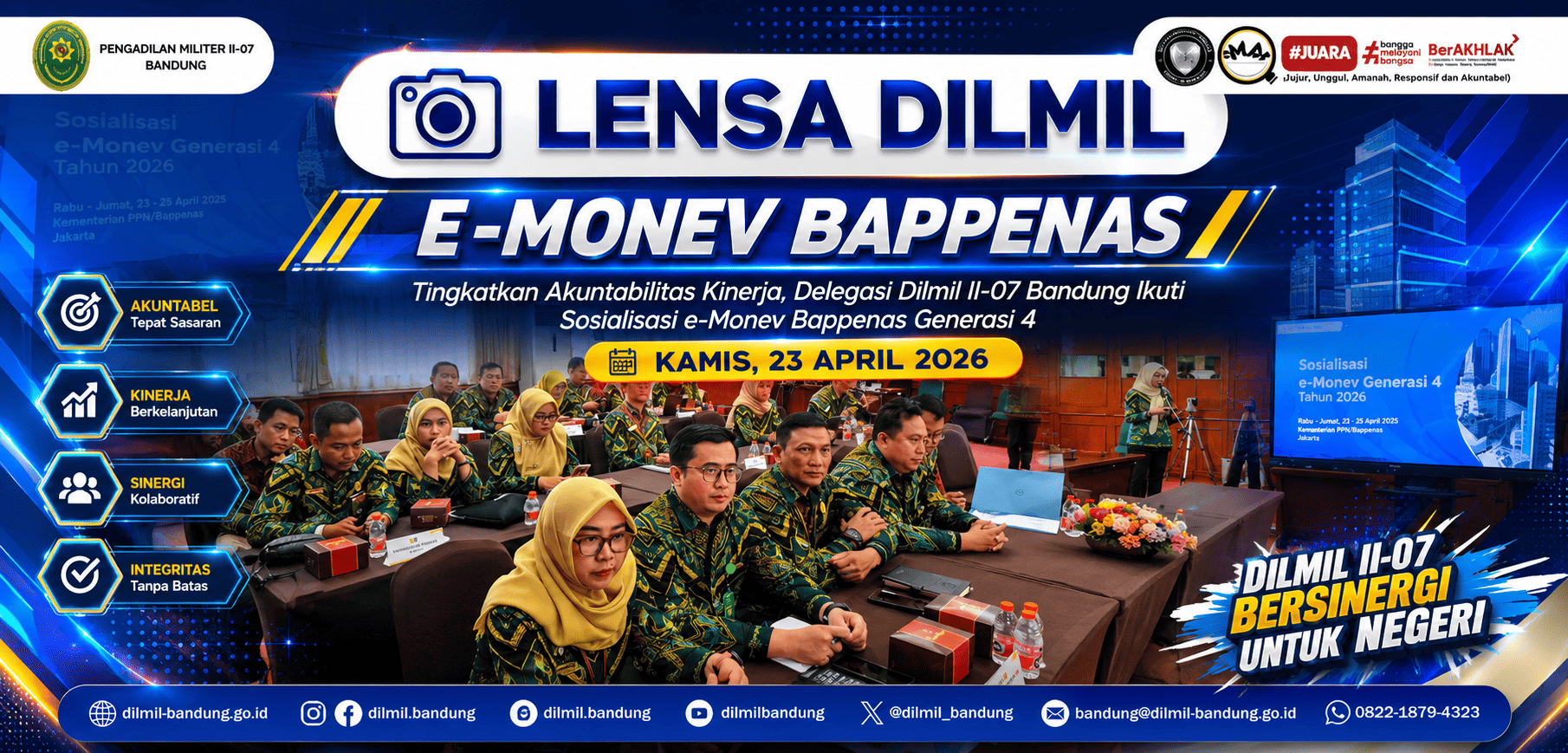 KICK-OFF DAN SOSIALISASI APLIKASI E-MONEV BAPPENAS GENERASI 4