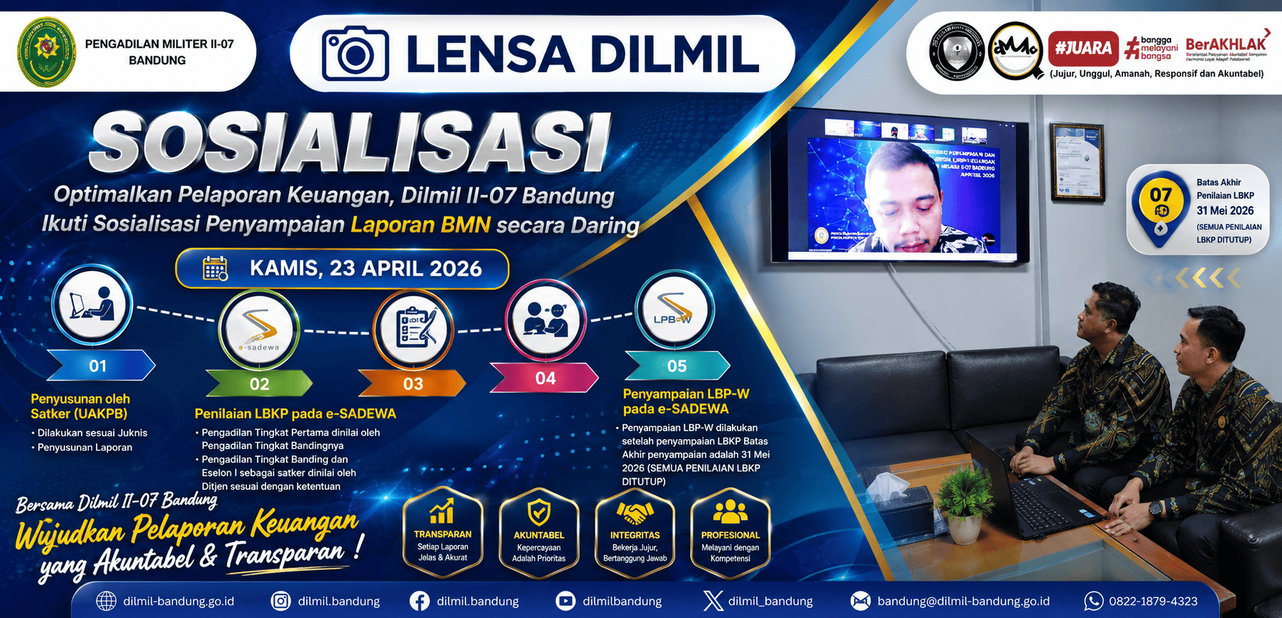 SOSIALISASI PENYAMPAIAN LAPORAN BMN TAHUN 2025 SECARA DARING