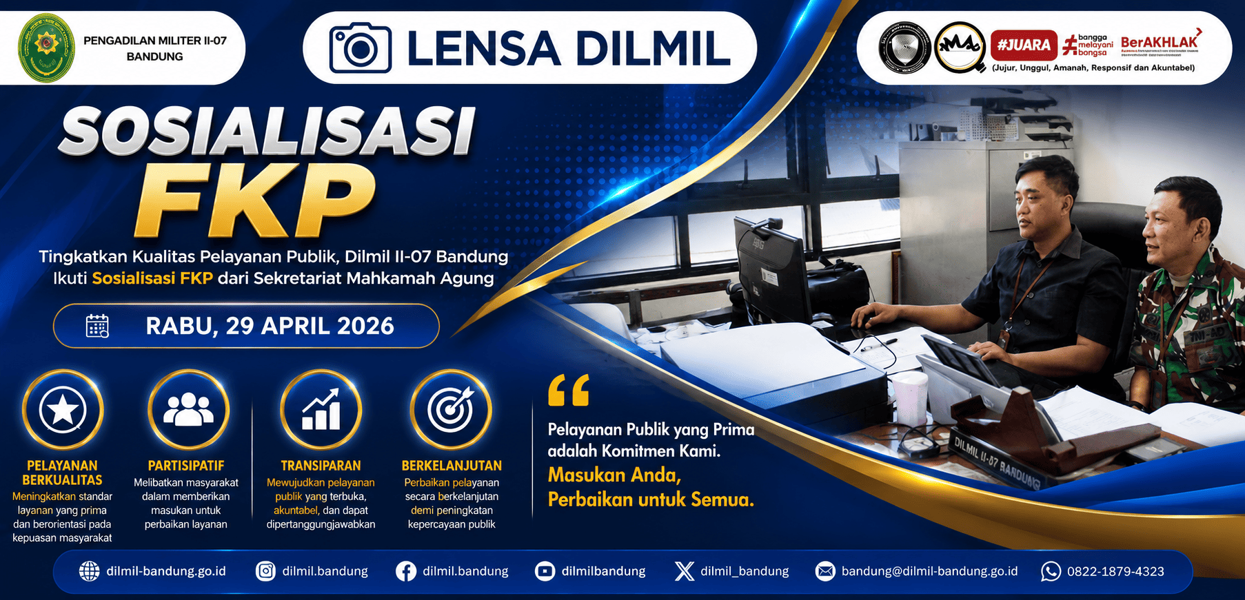 SOSIALISASI FKP DARI SEKRETARIAT MAHKAMAH AGUNG SECARA DARING