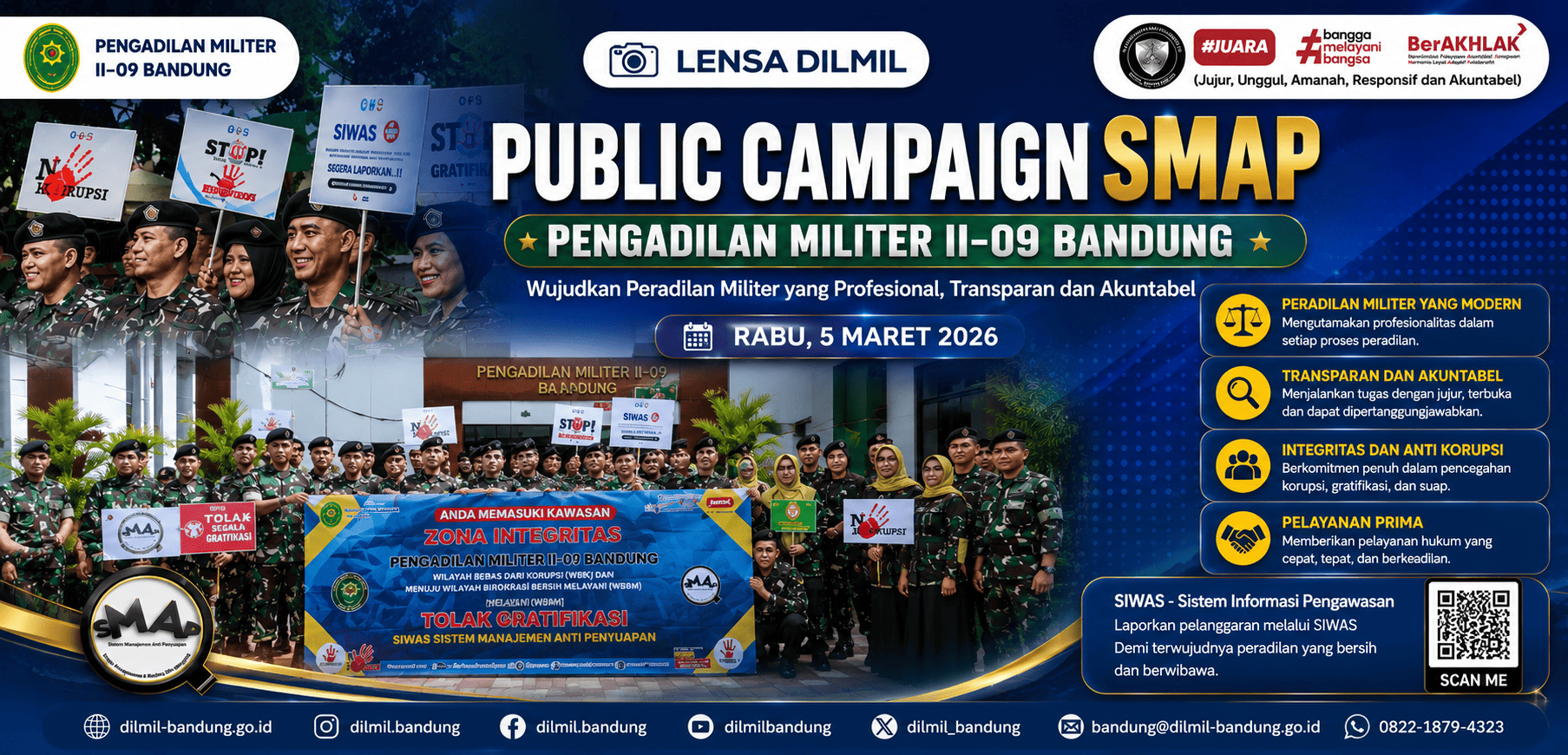 PUBLIC CAMPAIGN SMAP PADA PENGADILAN MILITER II-09 BANDUNG