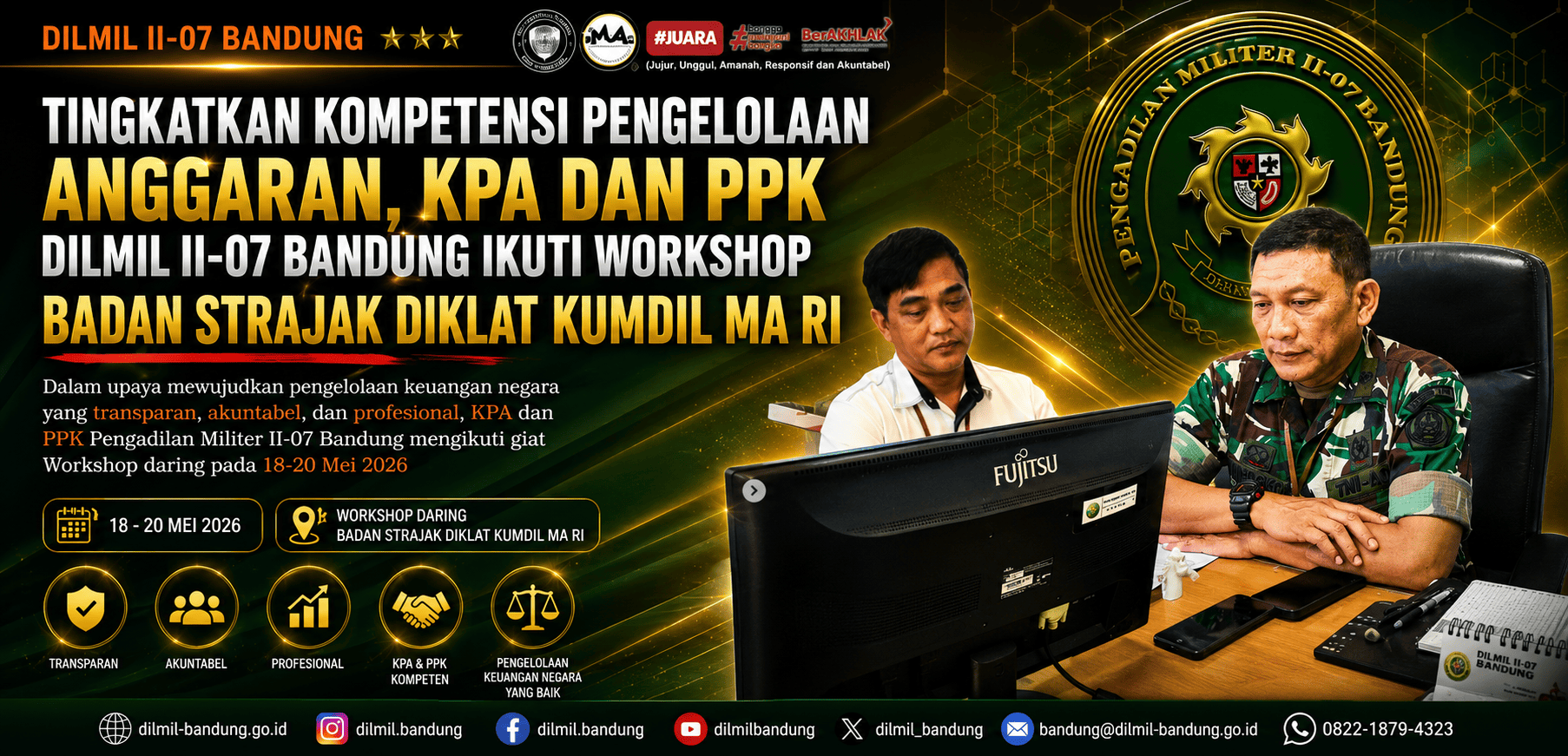 WORKSHOP KUASA PENGGUNA ANGGARAN OLEH BADAN STRAJAK DIKLAT KUMDIL MAHKAMAH AGUNG RI