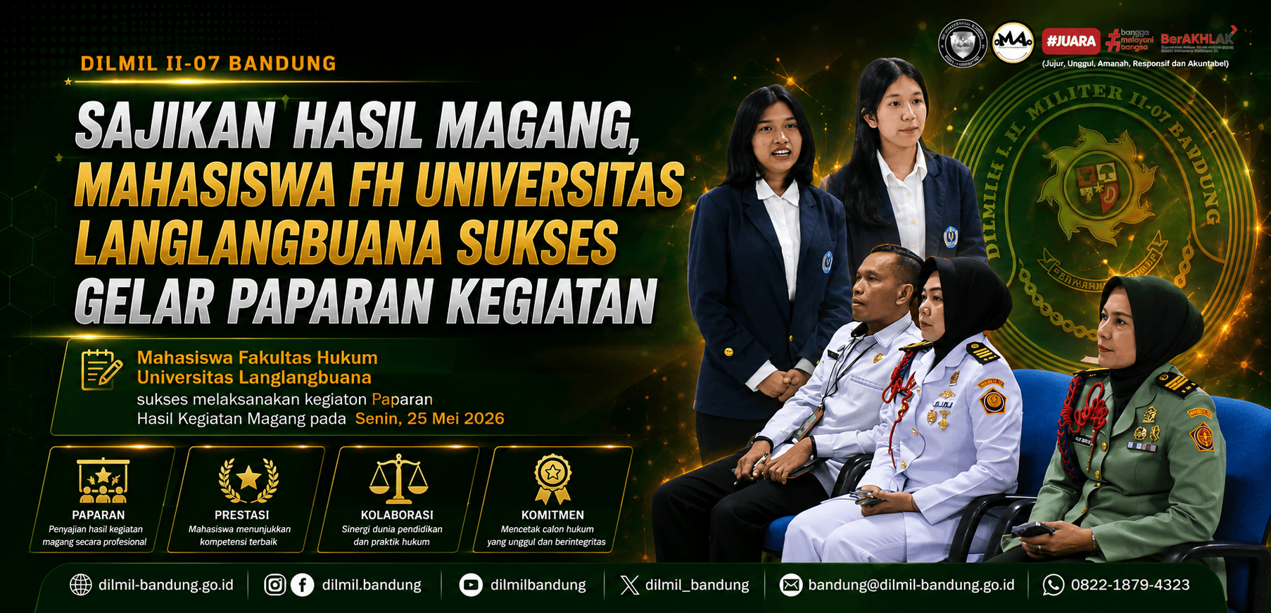 KEGIATAN PAPARAN OLEH MAHASISWA MAGANG DARI UNIVERSITAS LANGLANGBUANA