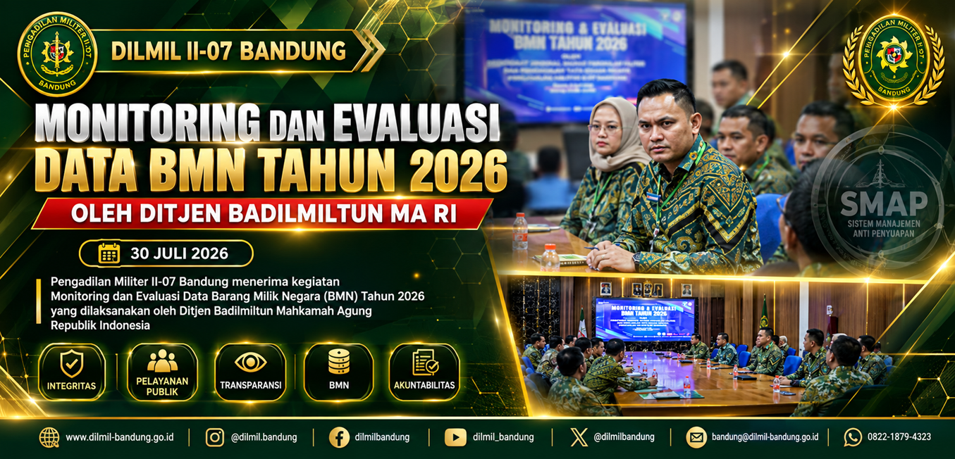 Monitoring dan Evaluasi Data Barang Milik Negara (BMN) Tahun 2026 oleh Ditjen Badilmiltun MA RI